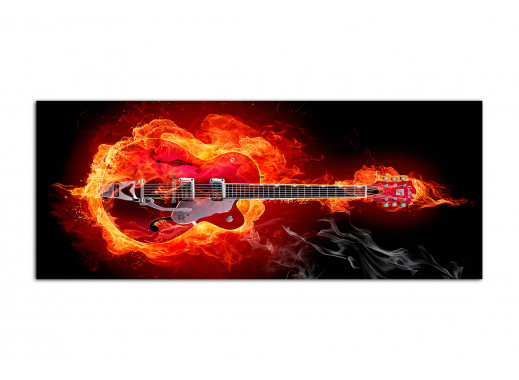 Фотокартина пылающая гитара